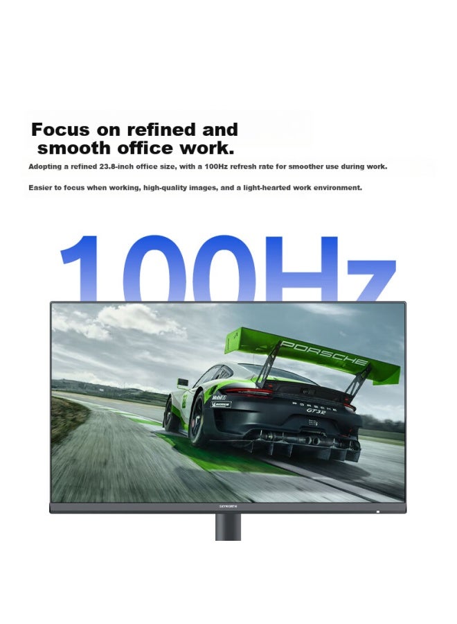 Skyworth 23.8-inch Office Monitor Ips Fhd 100hz Hardware Low Blue Light Wide Color Gamut Hd Hdmi Computer Display Screen F24b23f - Image 1