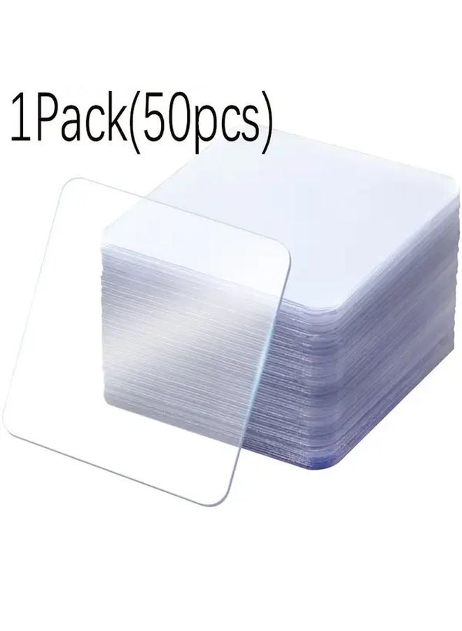 1Pack 50Pcs Heavy Duty Double Sided Adhesive Tape Transparent No Drill Strong Hold - Image 1