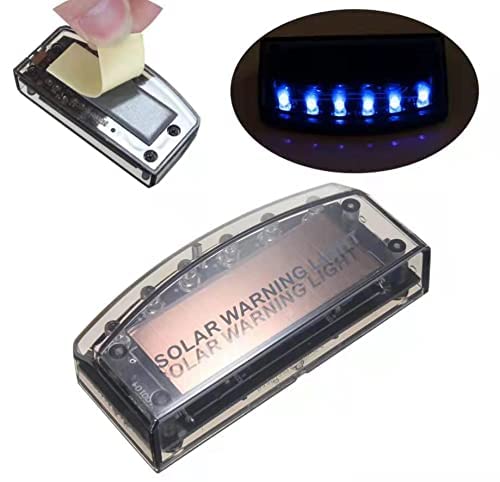 KAGOR 6 LED Car Alarm Warning Fake Dummy Solar Power Simulated Security Anti-Theft Flashing Light Car Burglar Alarm (Blue) - Image 3