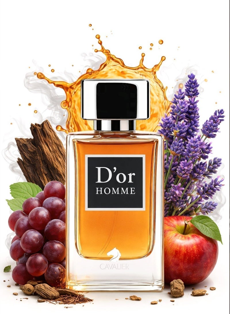 كافاليير بيرفيوم عطر دور هوم الفاخر للرجال من كافاليير – عطر زهري وعطري بنفحات بودرية وترابية أنيقة للرجال، 100 مل - Image 1