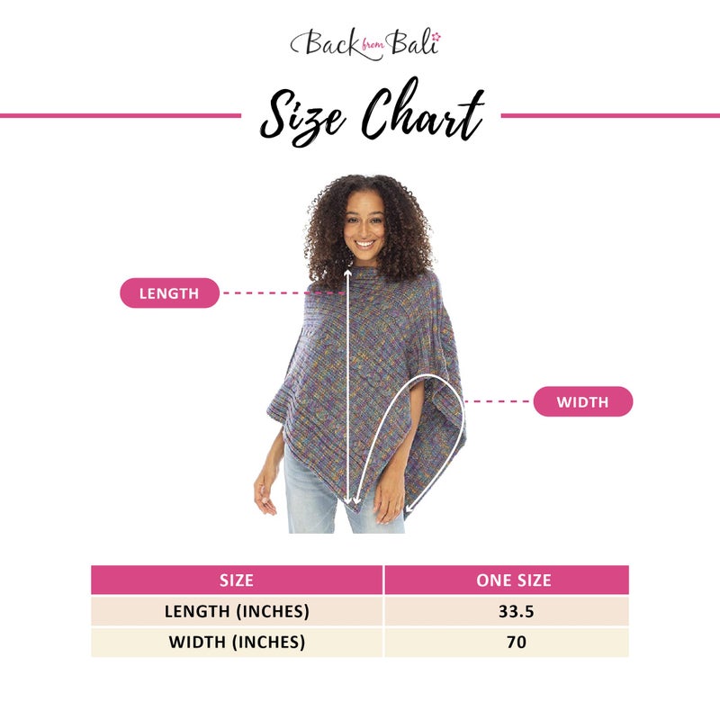 Back From Bali Olive Cable Knit Poncho Womens Sweater - Image 5