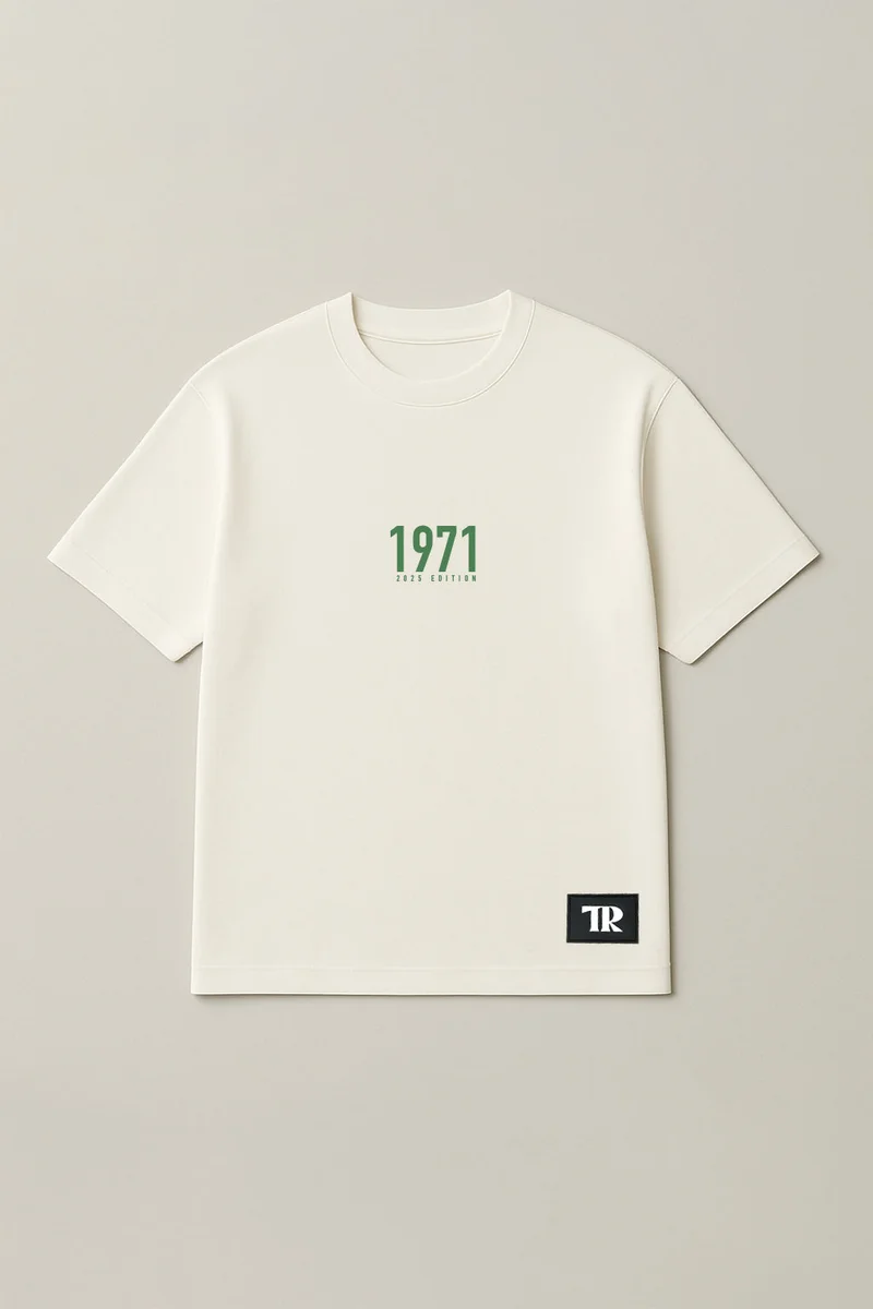 تيربلي ريل Dec 2/1971 Off-White Tee - 2025 EDITION.