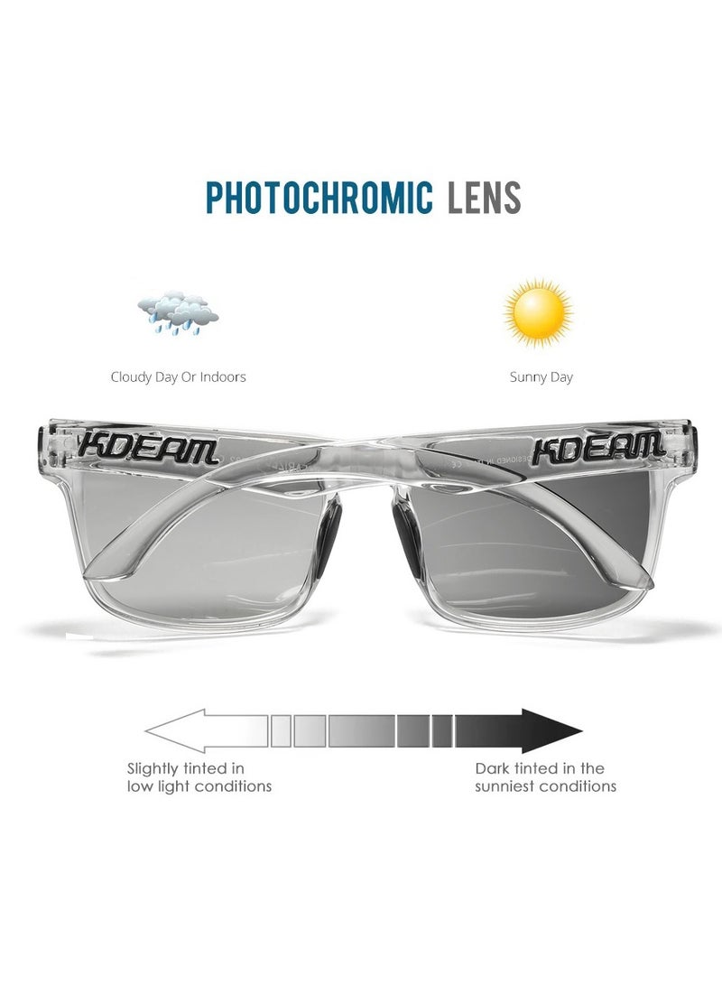 KDEAM Square Polarized Sunglasses – Trendy Unisex Outdoor Sports Shades with Colorful Lens - Image 3