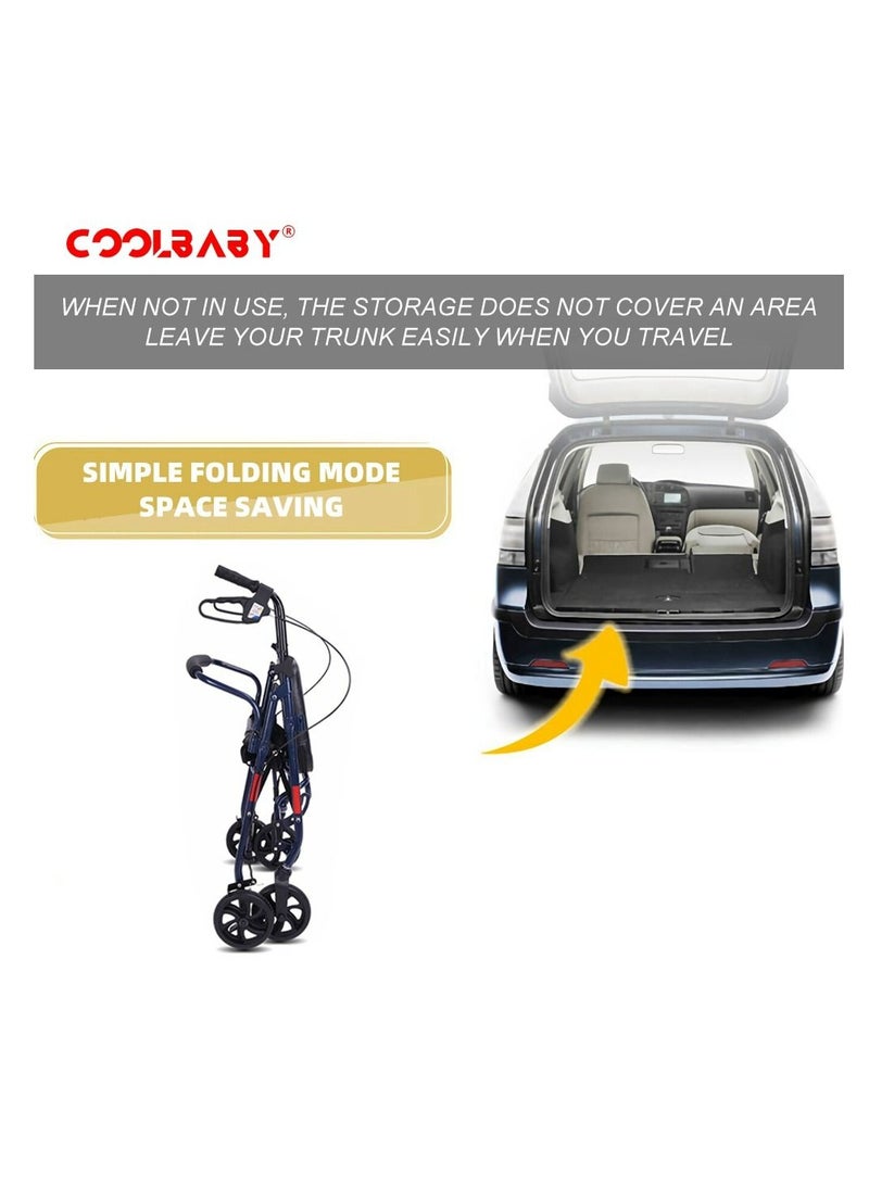 Cool Baby COOLBABY Walking Aid For The Elderly, Shopping And Grocery Shopping Cart For The Elderly, Can Sit And Foldable Cart, Light Adult Mobile Walking Aid For The Elderly - Image 5