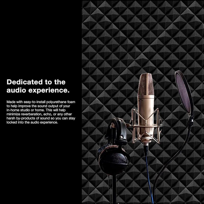 SOUNDFLEX Pyramid Soundproofing Studio Acoustic Foam 1'x1' - 2 Inches ( Pack of 72 ) Inches High Density, Soundproof Foam, Noise Reduction,Echo Absorption (Studio Charcoal, Pack of 72) - Image 5