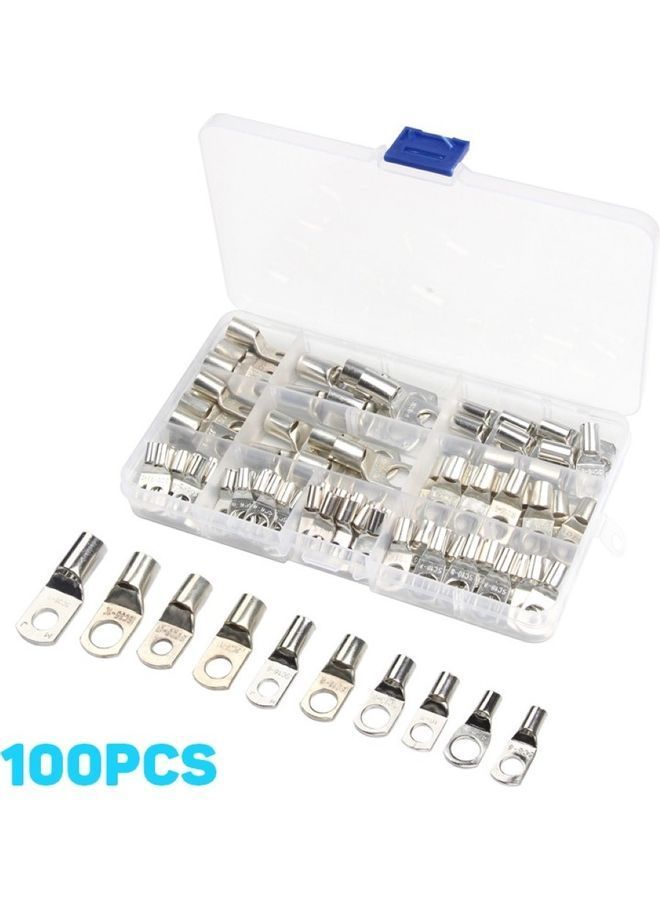 NIBEMINENT 100Pcs SC Tinned Copper Lugs Ring Electric Wire Cable Connector Crimp Terminal - Image 1