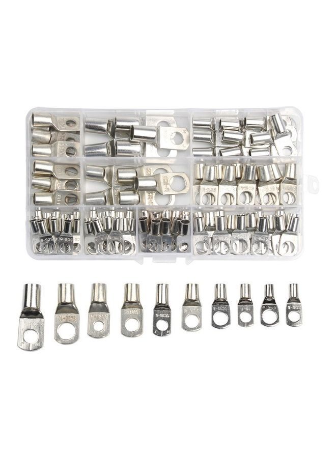 NIBEMINENT 100Pcs SC Tinned Copper Lugs Ring Electric Wire Cable Connector Crimp Terminal - Image 2