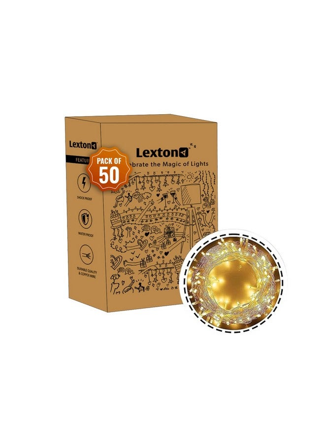 Lexton 40 LED Power Pixel Serial String/Fairy Light | Plug Sourced | Suitable for Home & Outdoor Decoration, Diwali, Christmas, Ramadan, Wedding, Party, Festival (Pack of 50, Warm White) - Image 2