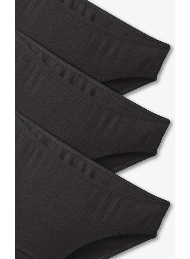 JUNE June Women 3-Pack Panties Black
