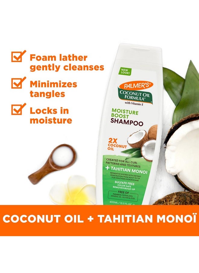 PALMER'S Palmer's Coconut Oil Shampoo for Moisture Boost of Dry, Damaged & Colour Treated Hair, Minimizes Tangles - 400ml  - Image 3