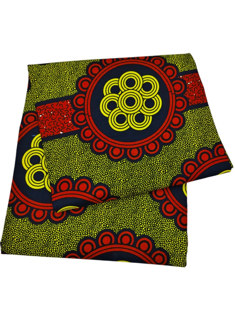 African Fabric 100% Cotton Ankara Print Fabric 6 Yards Best New Beautiful Design Multicolour Latest Fancy 297116 - Image 3