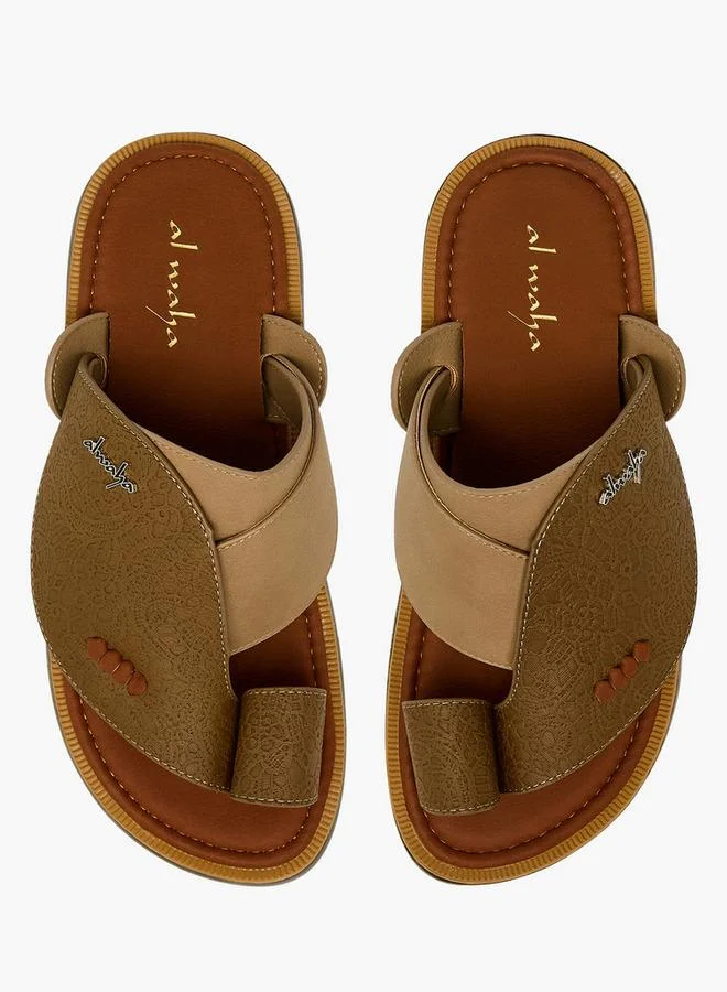 Al Waha Men Toe Loop Detail Arabic Sandals