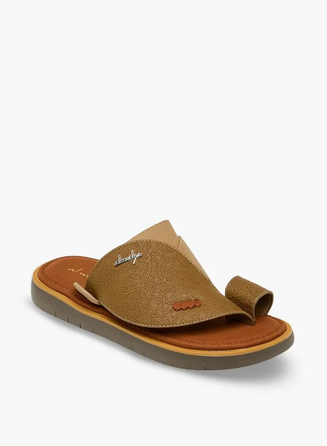 Al Waha Men Toe Loop Detail Arabic Sandals