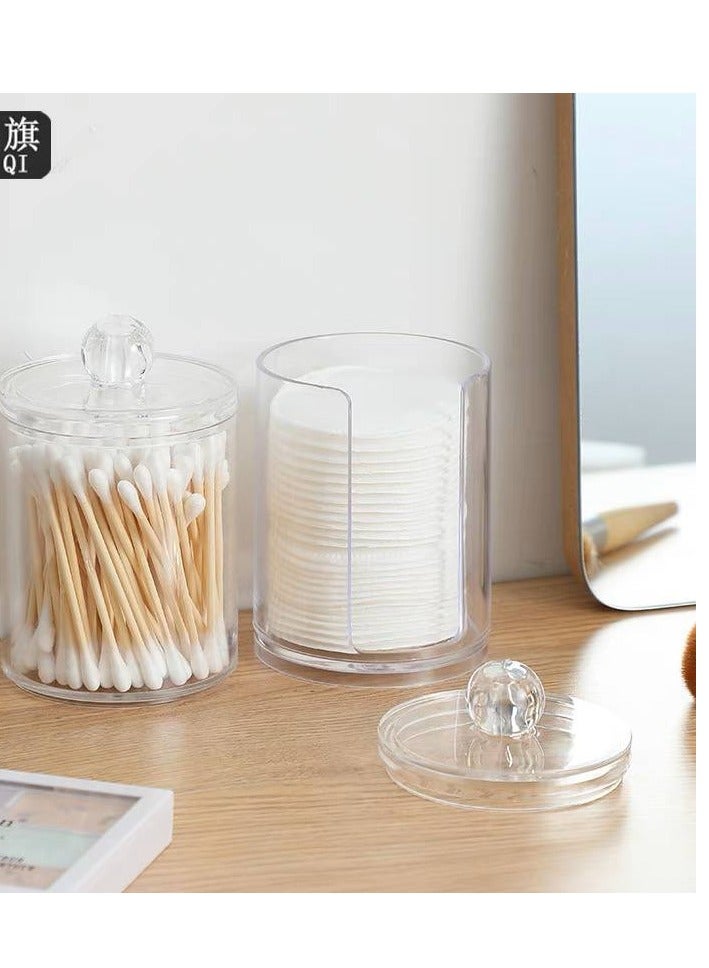 Double-deck clear acrylic organizer. Perfect for keeping cotton pads, ear swabs, or cosmetics organized and easily accessible. - Image 5