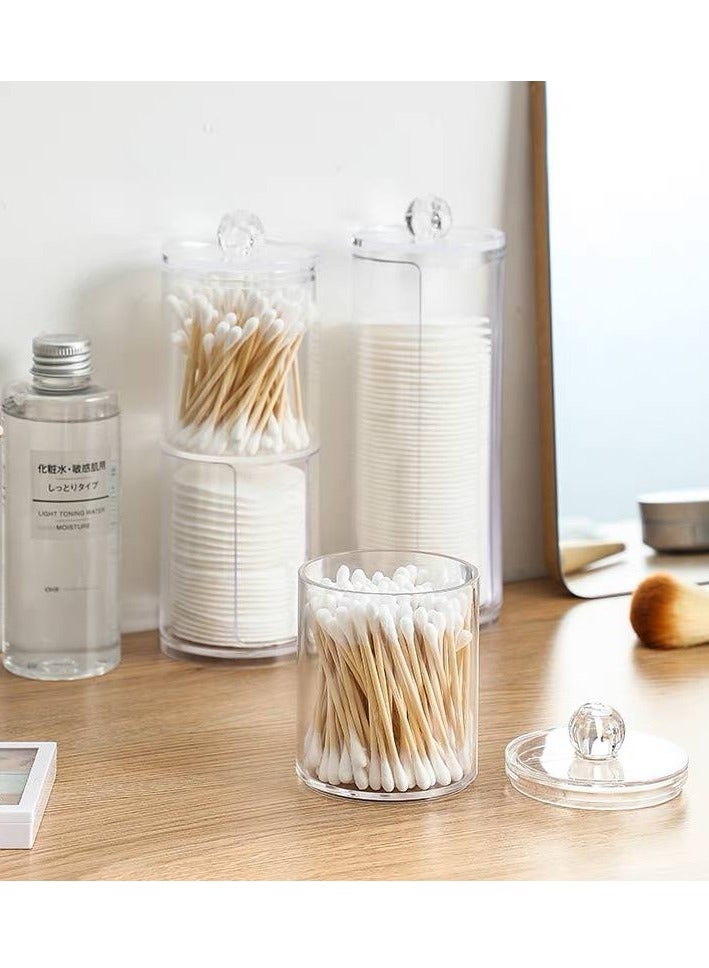 Double-deck clear acrylic organizer. Perfect for keeping cotton pads, ear swabs, or cosmetics organized and easily accessible. - Image 4