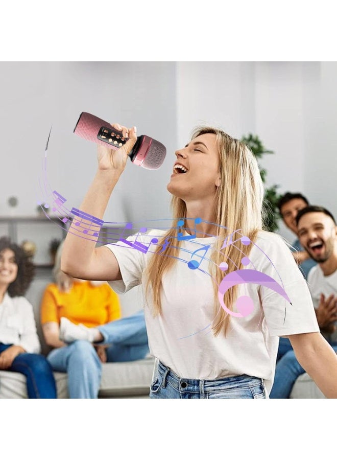 DLC Portable 7-in-1 Karaoke Wireless Microphone Handheld Mic Speaker Singing Home Party Birthday Wedding for All Smartphones Gift for Kids, Friends - Image 3