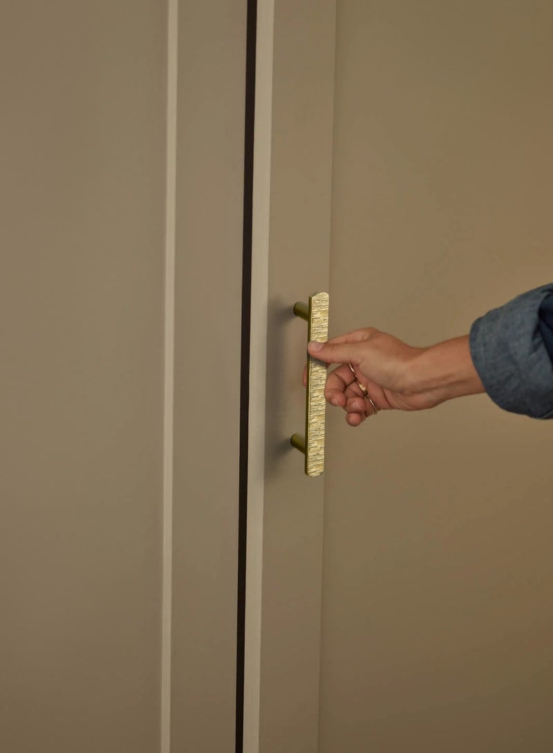 Goo-Ki مقابض خزانة فاخرة من الذهب، عبوة من 6 قطع - مقابض أدراج من سبائك الزنك الصلبة عالية الجودة لخزانة المطبخ وخزانة الملابس - متينة، سهلة التركيب - Image 3