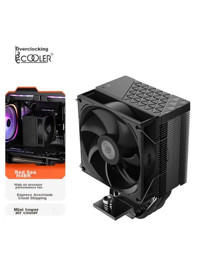 Pccooler Red Sea H4 Black Cpu Air Cooler - Image 1