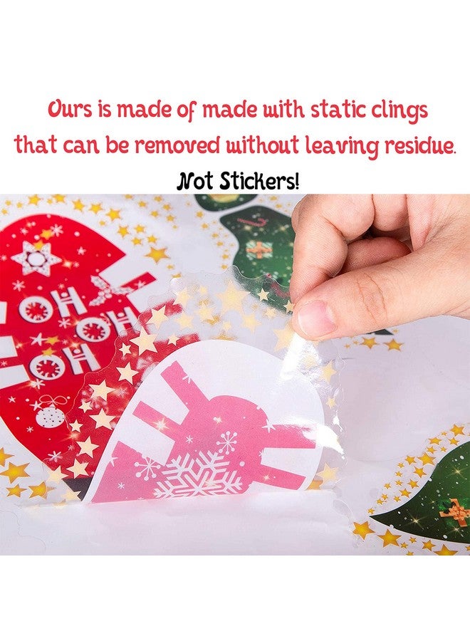 luck sea 200Pcs Christmas Peppermint Floor Clings Footprints Decorations - Santa Claus/Elf/Candy/Snowman Decals Xmas Party Decor Supplies - Image 4