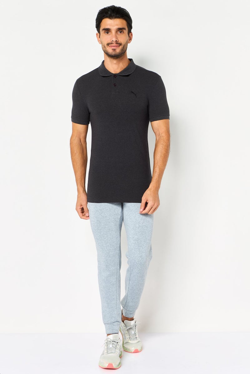 PUMA Men Sportswear Fit Embroidered Logo Short Sleeve Outdoor Polo Shirt, Grey - Image 2