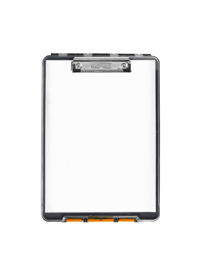 Dexas - 5717-804 Dexas Clearview Clipcase Dry Erase clipboard, 13.75 x 9.5 Inch, Orange - Image 1