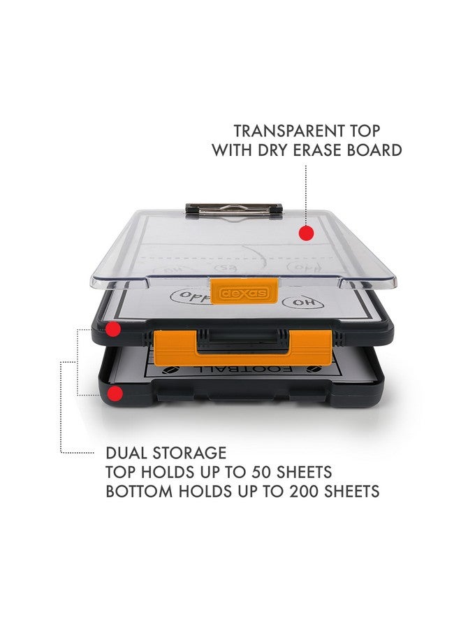 Dexas - 5717-804 Dexas Clearview Clipcase Dry Erase clipboard, 13.75 x 9.5 Inch, Orange - Image 3