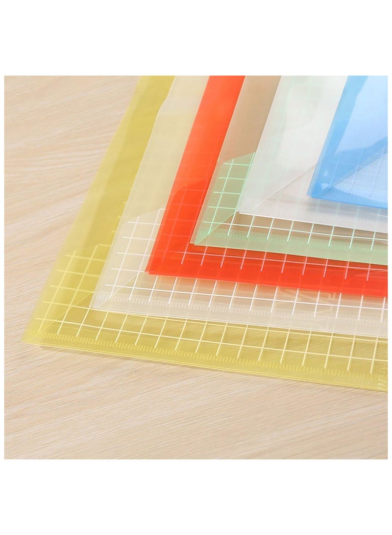 ECVV 6 Pack Plastic File Folders For Documents, Clear Plastic Folders Plastic Envelopes For Documents, Reusable Clear File Folders Plastic File Bag Poly Filling Envelopes, A4 Size - Image 4