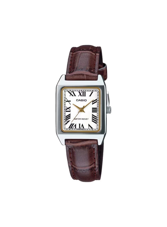 Casio LTP‑V007L‑7B2UDF Women’s Analog Watch – Leather Strap, Slim 31 × 22 mm Case - Image 1