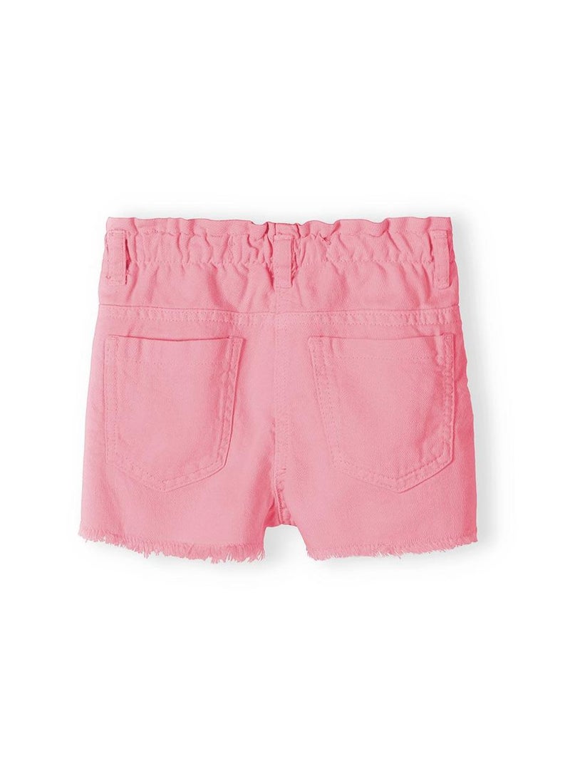 مينوتي شورت قطني للبنات المراهقات بخصر مطاطي وحافة عصرية - Image 2