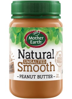 Mother Earth Natural Unsalted Smooth Peanut Butter, No Added Sugar, 380 gms