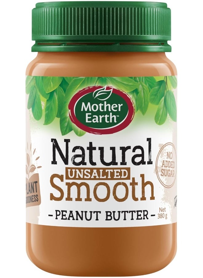 Mother Earth - Mother Earth Natural Unsalted Smooth Peanut Butter, No Added Sugar, 380 gms - Image 1