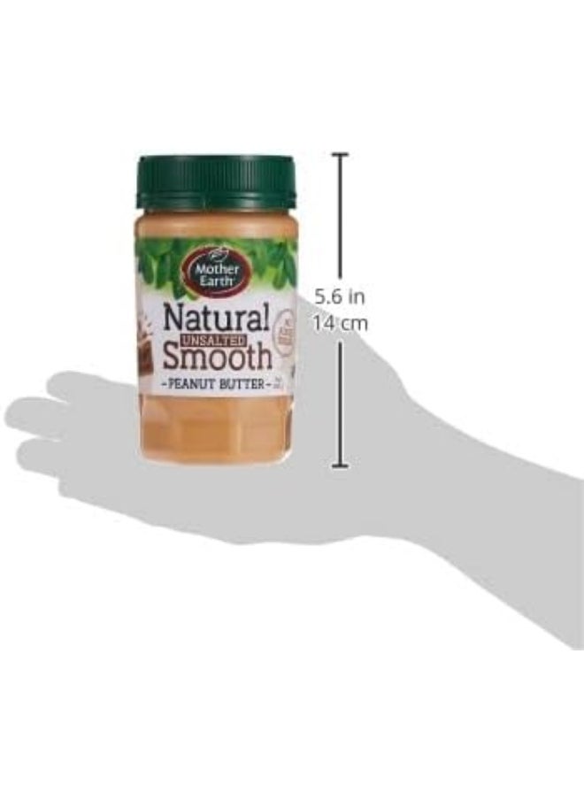 Mother Earth - Mother Earth Natural Unsalted Smooth Peanut Butter, No Added Sugar, 380 gms - Image 1