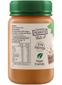 Mother Earth Mother Earth Natural Unsalted Smooth Peanut Butter, No Added Sugar, 380 gms  - Image 2
