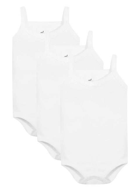 باك يحتوي علي 3 قطع سالوبت بيبي قطن حمالة رفيعة