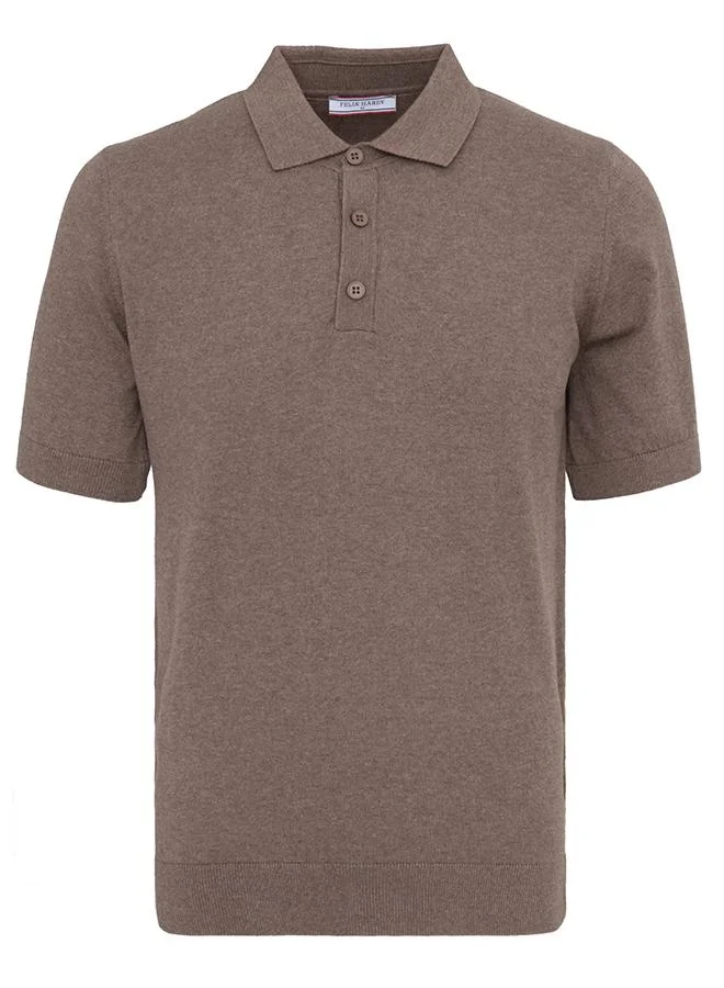 FELIX HARDY Beige-Brown Men's 100% Cotton Polo Shirt Short Sleeve Pack of 2 for Men | Best Price UAE