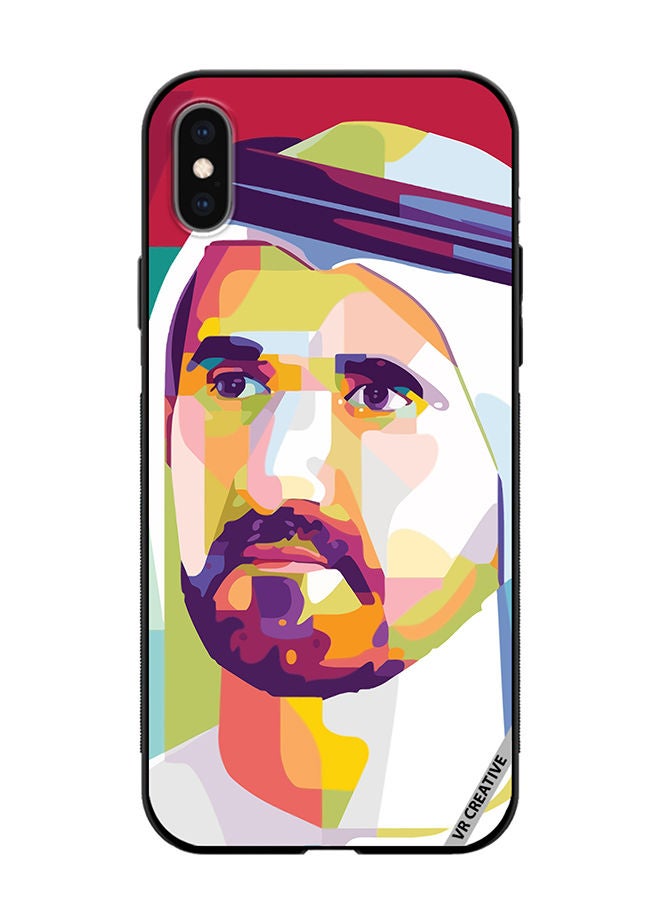 VR CREATIVE Protective Case Cover For Apple iPhone X/XS Sheikh Mohammed Bin Rashid Al Maktoum Design Multicolour - Image 1