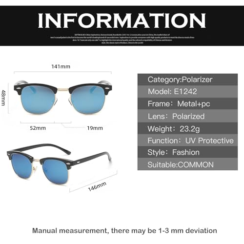 Karsaer Classic Polarized Sunglasses for Men,Fashion Square Sun Glasses for Driving Fishing E1242 - Image 4