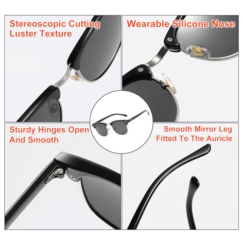 Karsaer Classic Polarized Sunglasses for Men,Fashion Square Sun Glasses for Driving Fishing E1242 - Image 5