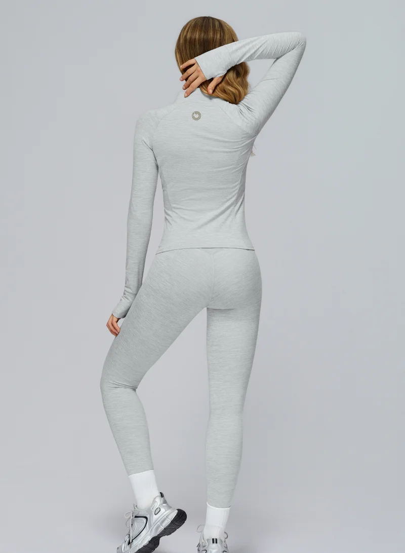 Kawn.yoga Silver Grey High Waist Leggings for Women | Best Price UAE
