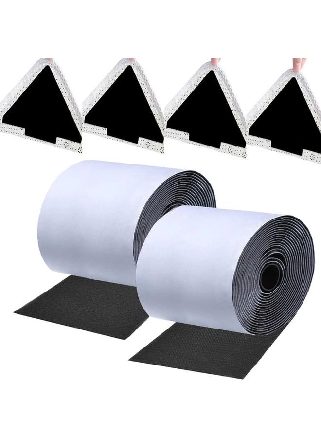 Variant Hook And Loop Tape Double Sided Self Adhesive Non Slip Mat With Carpet Clips - Image 1