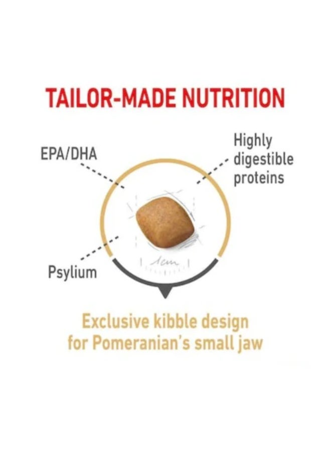 Royal Canin Breed Health Nutrition Pomeranian Adult Dry Food - 1.5kg - Image 3