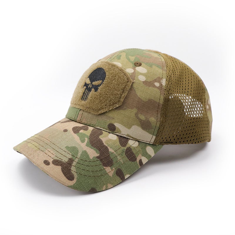 Cross-border Source Outdoor Mountaineering Cap Summer Sun Hat Embroidered Cap Embroidered Baseball Cap Military Fan Tactical Cap CP camouflage 