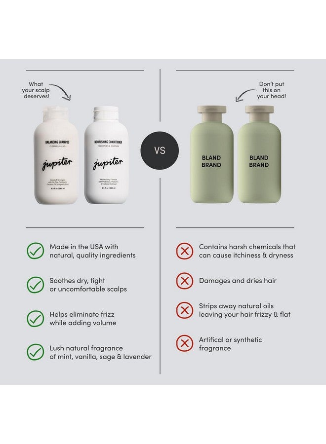 Jupiter Physician-Formulated Anti Dandruff Shampoo & Conditioner For Flaky, Itchy, Oily, Dry Scalp - Vegan, Sulfate Free - Color Safe & Paraben Free - Dry Scalp Shampoo and Conditioner For Women & Men - Image 4
