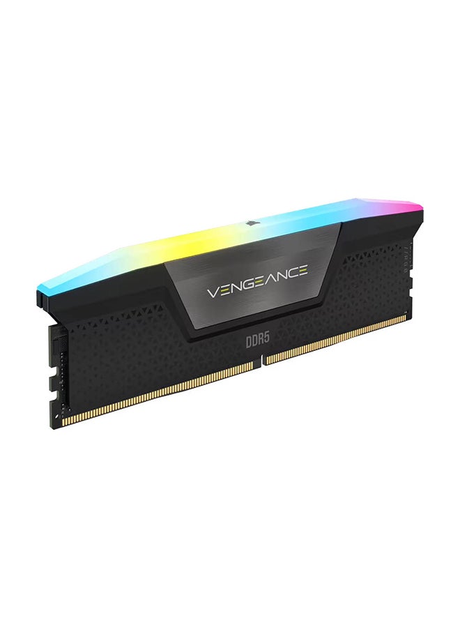 CORSAIR VENGEANCE RGB 32GB (2x16GB) DDR5 Desktop Memory Kit, 6400MHz Memory Speed, C32 CAS Latency, INTEL XMP 3.0, 1.40V Memory Voltage, 288 Pin, Dynamic Multi-Zone RGB, Black | CMH32GX5M2B6400C32 - Image 2