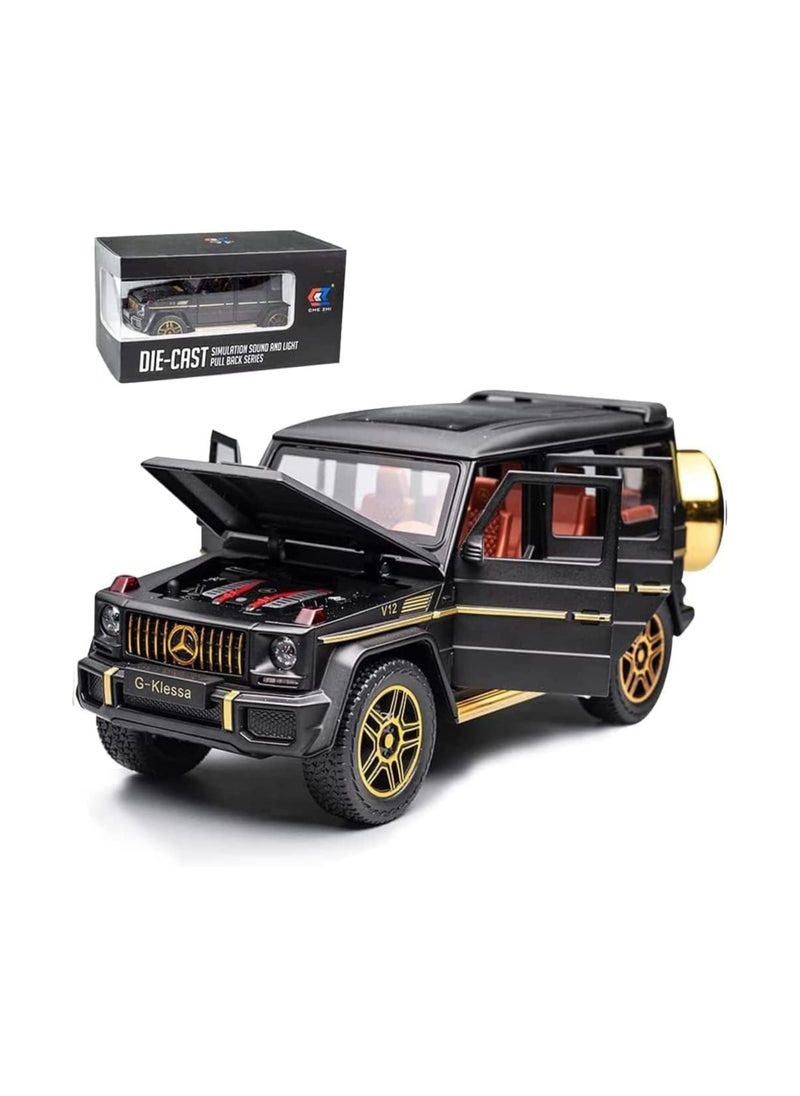 داي كاست مقياس 1:24 لسيارة مرسيدس بنز V12 G63 AMG موديل Diecast من سبائك الزنك التراجع  - Image 1