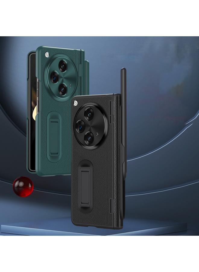 اس-توب جراب لهاتف OPPO Find N3 مصنوع من الجلد العادي مع قلم مدمج - Image 3