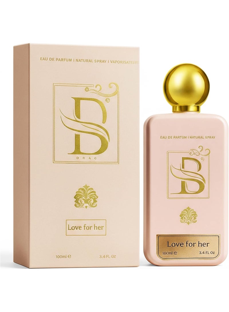 ب تفاخر لوف فور هير | عطر نسائي 100 مل | عطر يدوم طويلاً برائحة الفانيليا والفواكه | عطر عربي فاخر | مثالي لها - Image 1