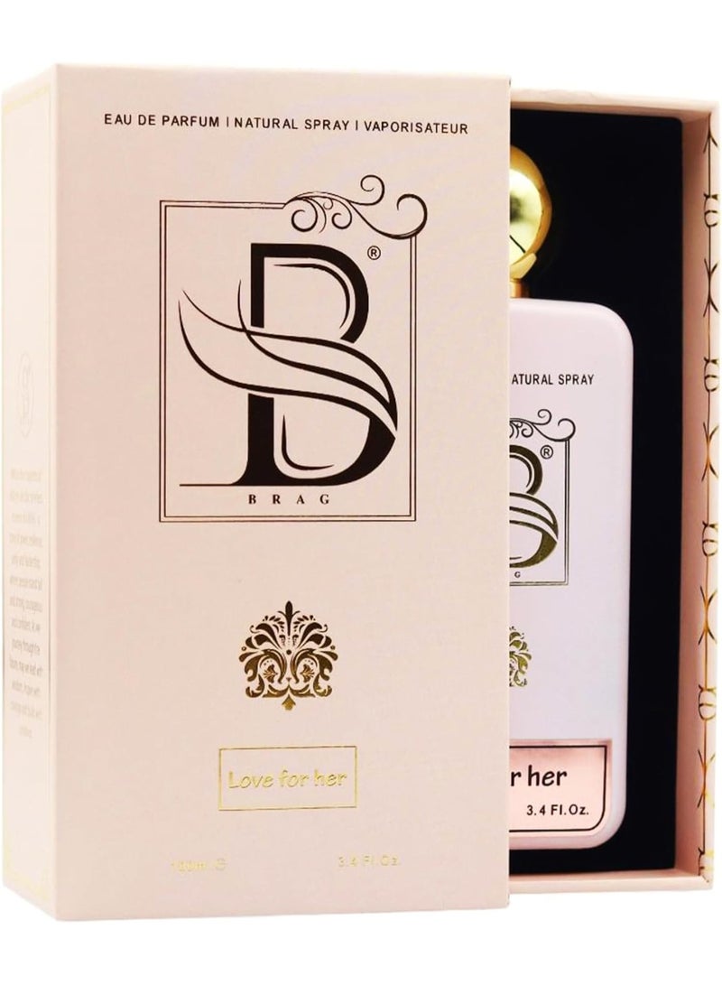 ب تفاخر لوف فور هير | عطر نسائي 100 مل | عطر يدوم طويلاً برائحة الفانيليا والفواكه | عطر عربي فاخر | مثالي لها - Image 2