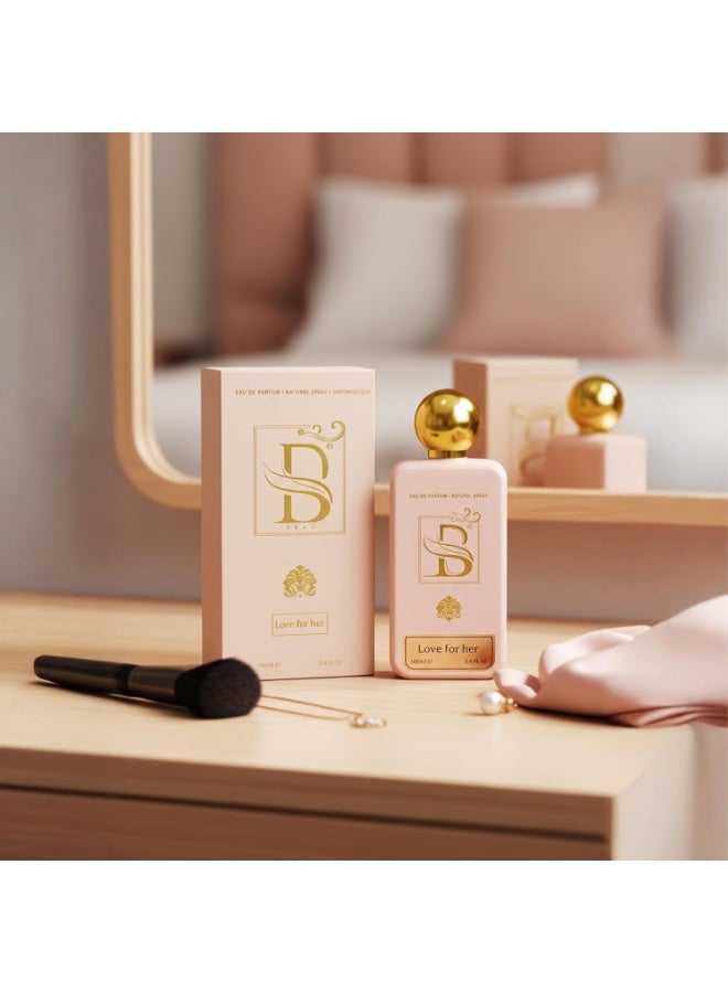 ب تفاخر لوف فور هير | عطر نسائي 100 مل | عطر يدوم طويلاً برائحة الفانيليا والفواكه | عطر عربي فاخر | مثالي لها - Image 4