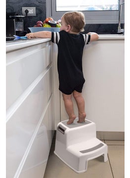 AZOD AZOD Step Stool for Kids, Toddler Step Stool in Bathroom, Kitchen,Bathroom Stool for Potty Training, Double Step Stool, Kids Sink Step Stool Thicken Non-Slip  - Image 3